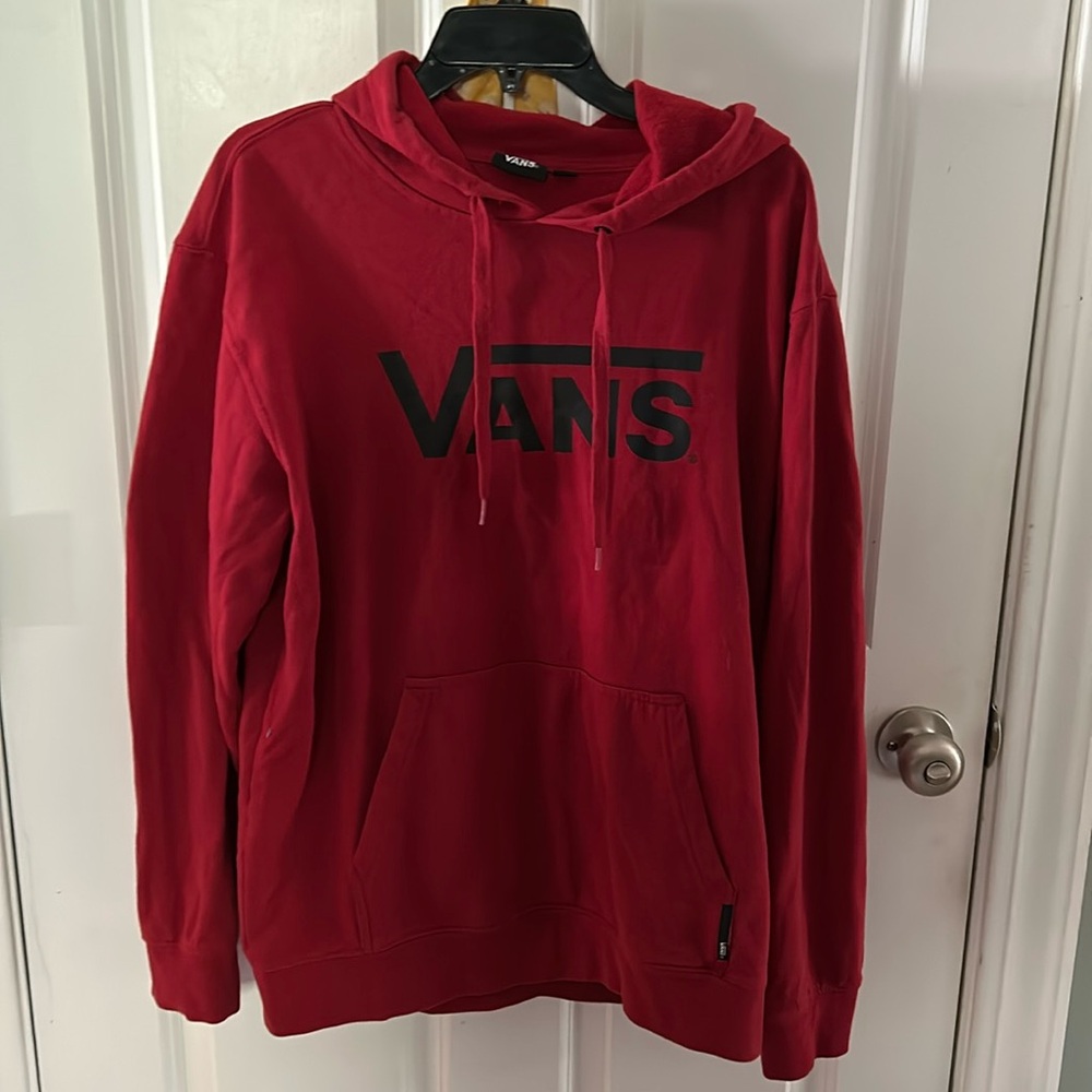 Vans red hoodie. Size Large